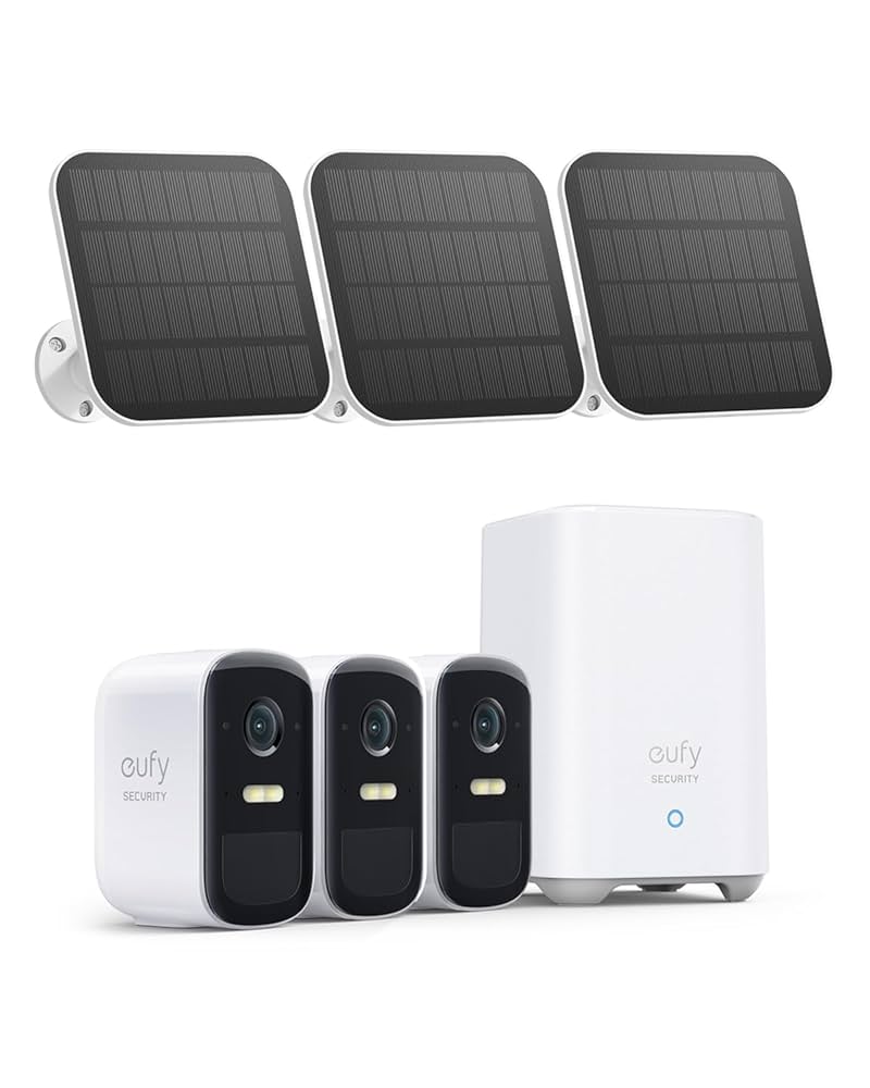 eufyCam 2(✕2個),2C,videodoorbel,kiwi3個 Amazon.com : eufy Security, eufyCam 2C 3-Cam Kit with Solar